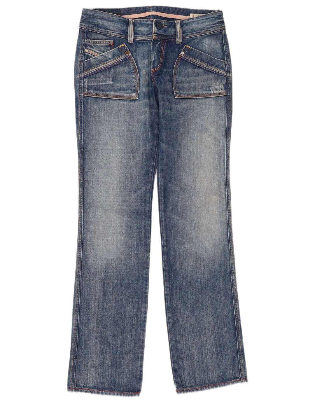Diesel Womens Reckfly Straight Jeans W29 L32 Blue Cotton
