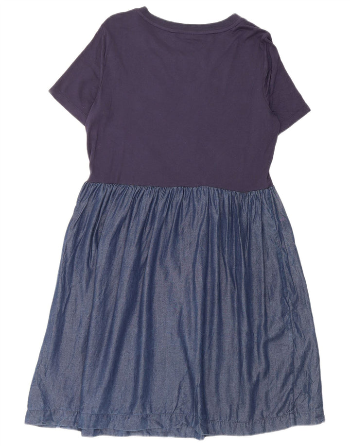 Marks & Spencer Γυναικείο Βασικό Φόρεμα UK 12 Medium Navy Blue Lyocell