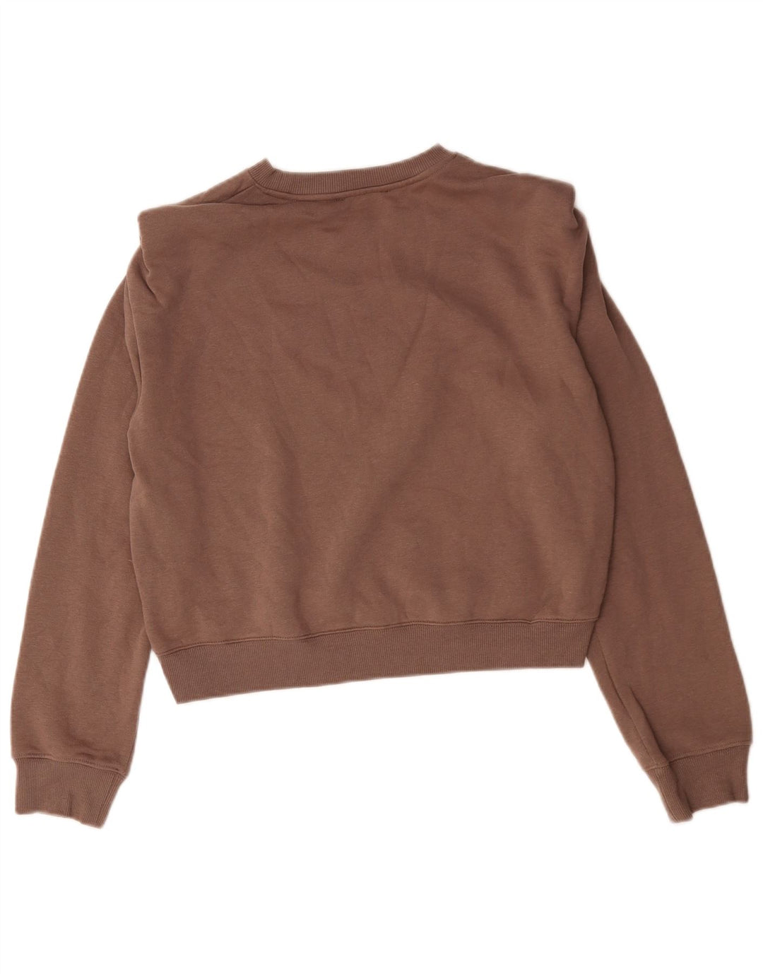 Zara Womens Oversized Sweatshirt Jumper UK 10 Small Brown Cotton