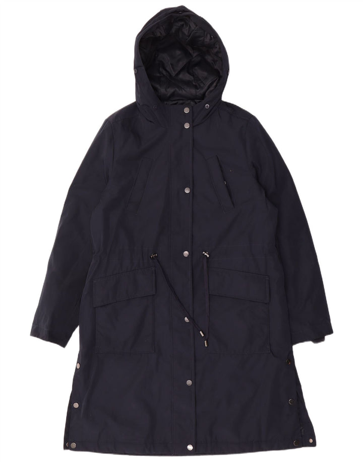 Cappotto giacca a vento con cappuccio da donna Marks & Spencer UK 14 medio blu navy