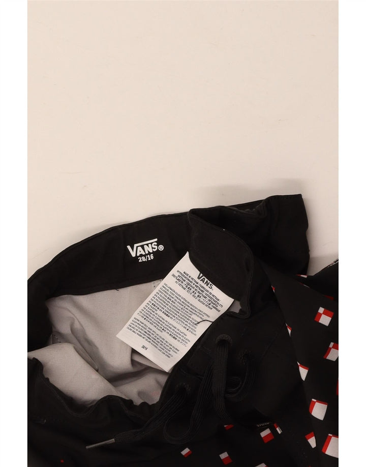 VANS Boys Swimming Shorts 15-16 Years  Black Geometric Polyester