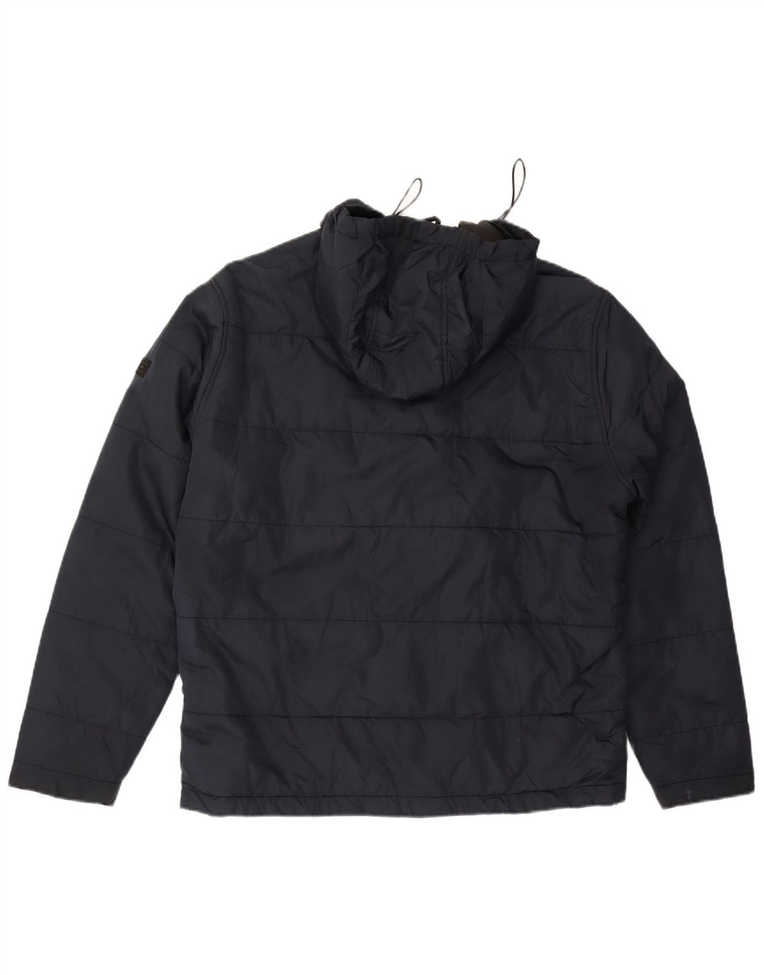 Jack & Jones Mens Hooded Padded Jacket UK 42 XL Navy Blue Polyester