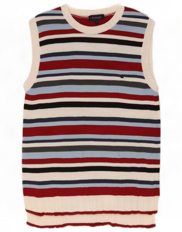 Brooksfield Womens Vest Tank Top UK 16 Large Multicolore Rayé