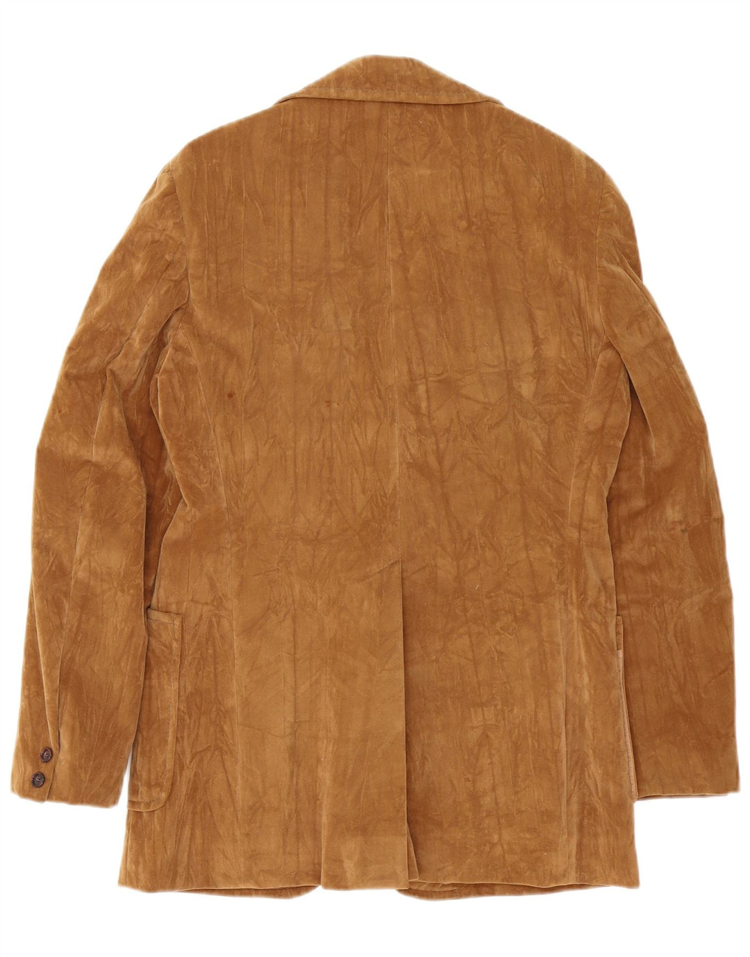 Vintage Womens 2 Button Suede Blazer Jacket EU 38 Medium Brown