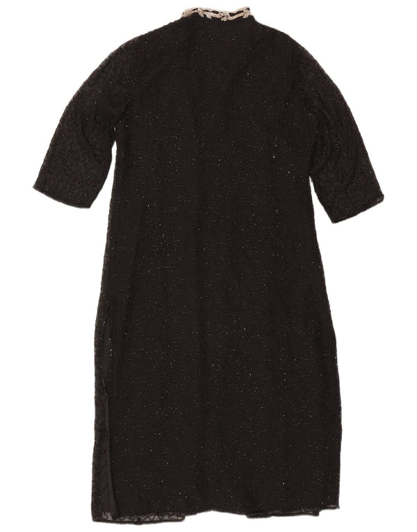 Jacques Vert Womens Evening 3/4 Sleeve Cardigan Top UK 12 Medium Black