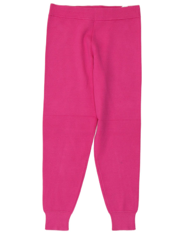 Zara Pantalon de survêtement en tricot pour femme UK 14 Viscose rose moyen