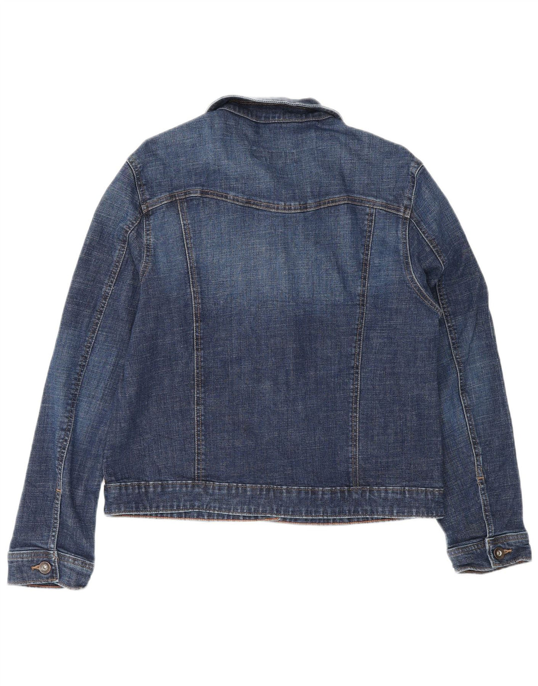Lee Damen Jeansjacke UK 14 Große blaue Baumwolle