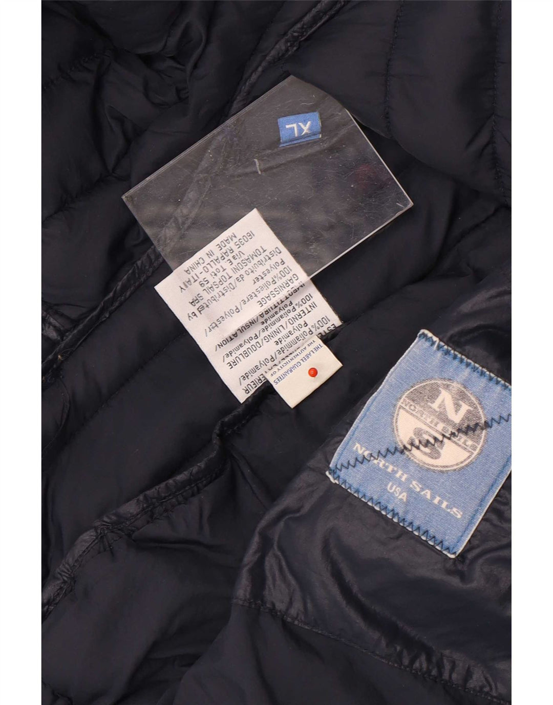 North Sails Womens Hooded Padded Jacket UK 18 XL Navy Blue Polyamide