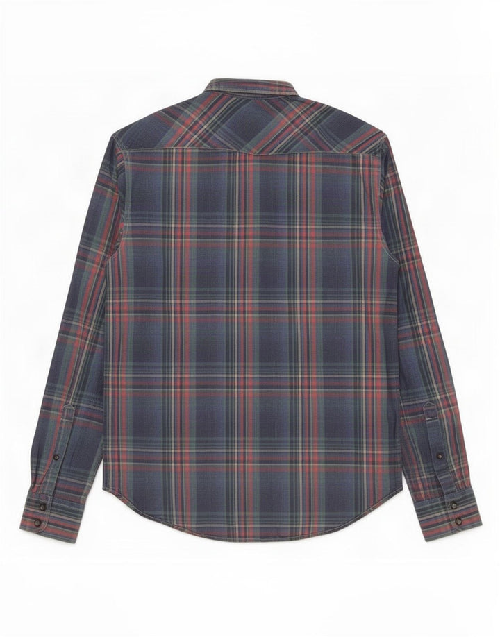 Scotch & Soda Mens Flannel Shirt Medium Blue Plaid