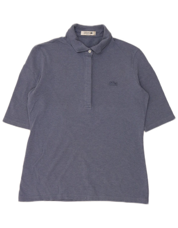 Lacoste Womens Slim Fit Polo Shirt Size 40 Medium Blue Cotton