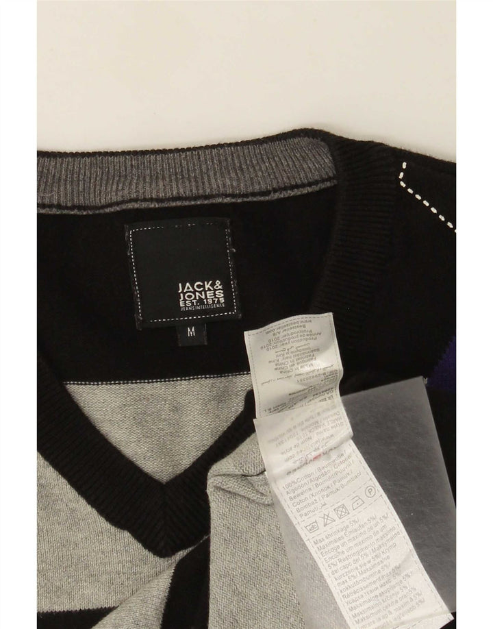 Мужской джемпер с v-образным вырезом Jack & Jones, средний разноцветный аргайл/ромб