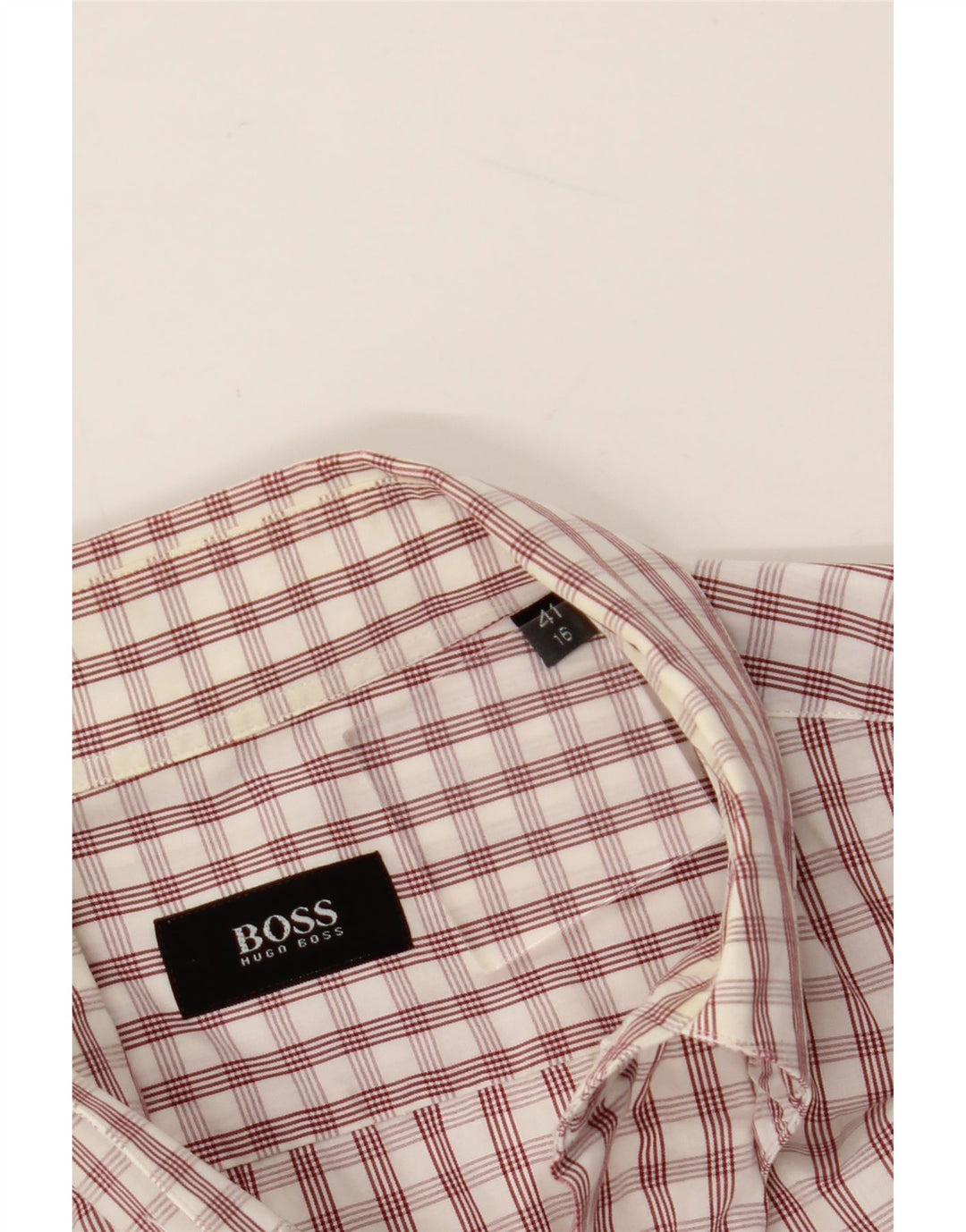 HUGO BOSS Herreskjorte str. 16 41 Stor hvid ternet bomuld