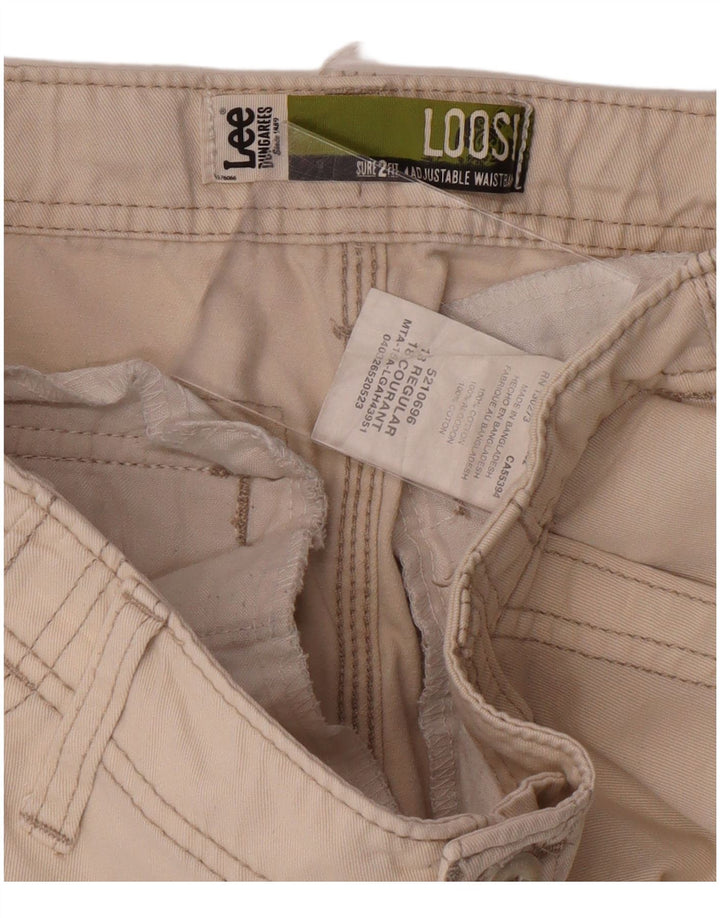 LEE Boys Regular Fit Cargo Shorts 15-16 Anos W30 Algodão Bege