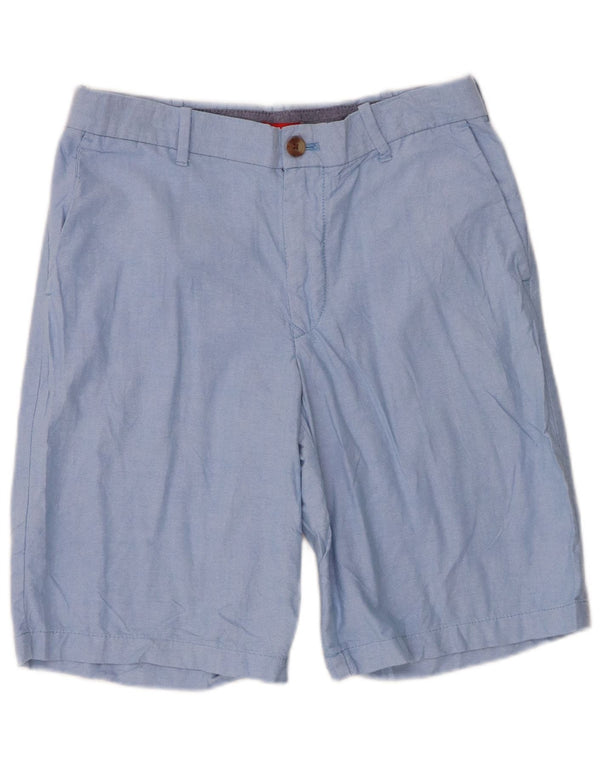 Izod Mens Chino Shorts W30 Medium Blue Cotton