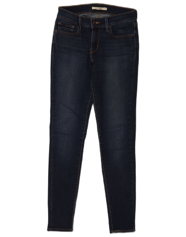 Levi's Damen 710 Super Skinny Jeans W27 L30 Marineblaue Baumwolle
