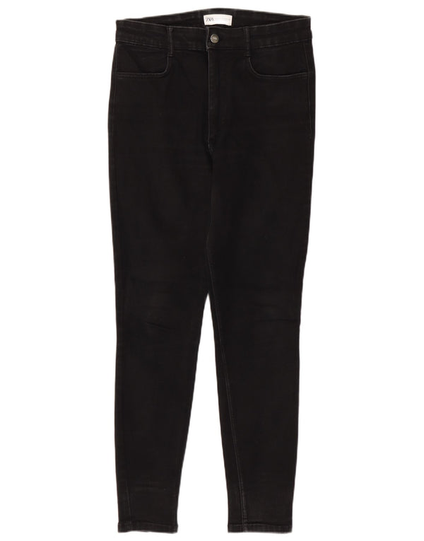 Zara Damen Skinny Jeans EU 42 Large W32 L28 Schwarze Baumwolle