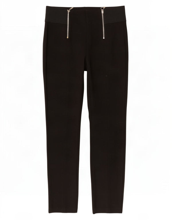 Pantaloni casual slim da donna Zara grandi W30 L26 viscosa nera