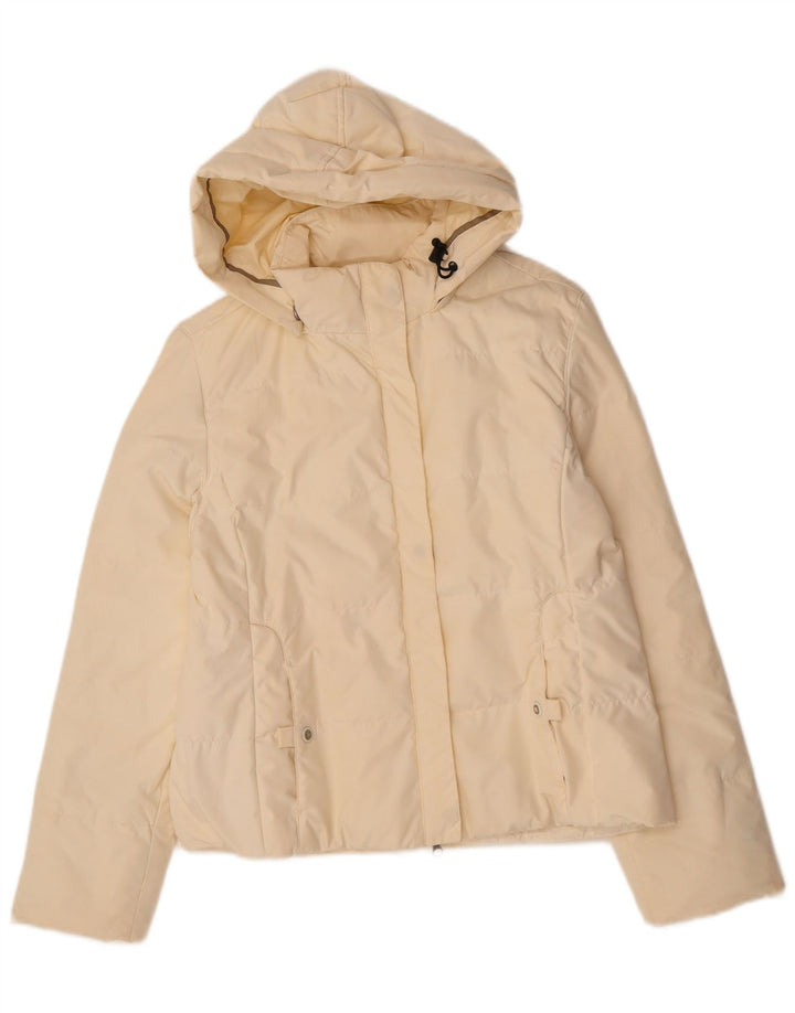 CHAMPION Polstret hættejakke til kvinder UK 14 Medium Off White
