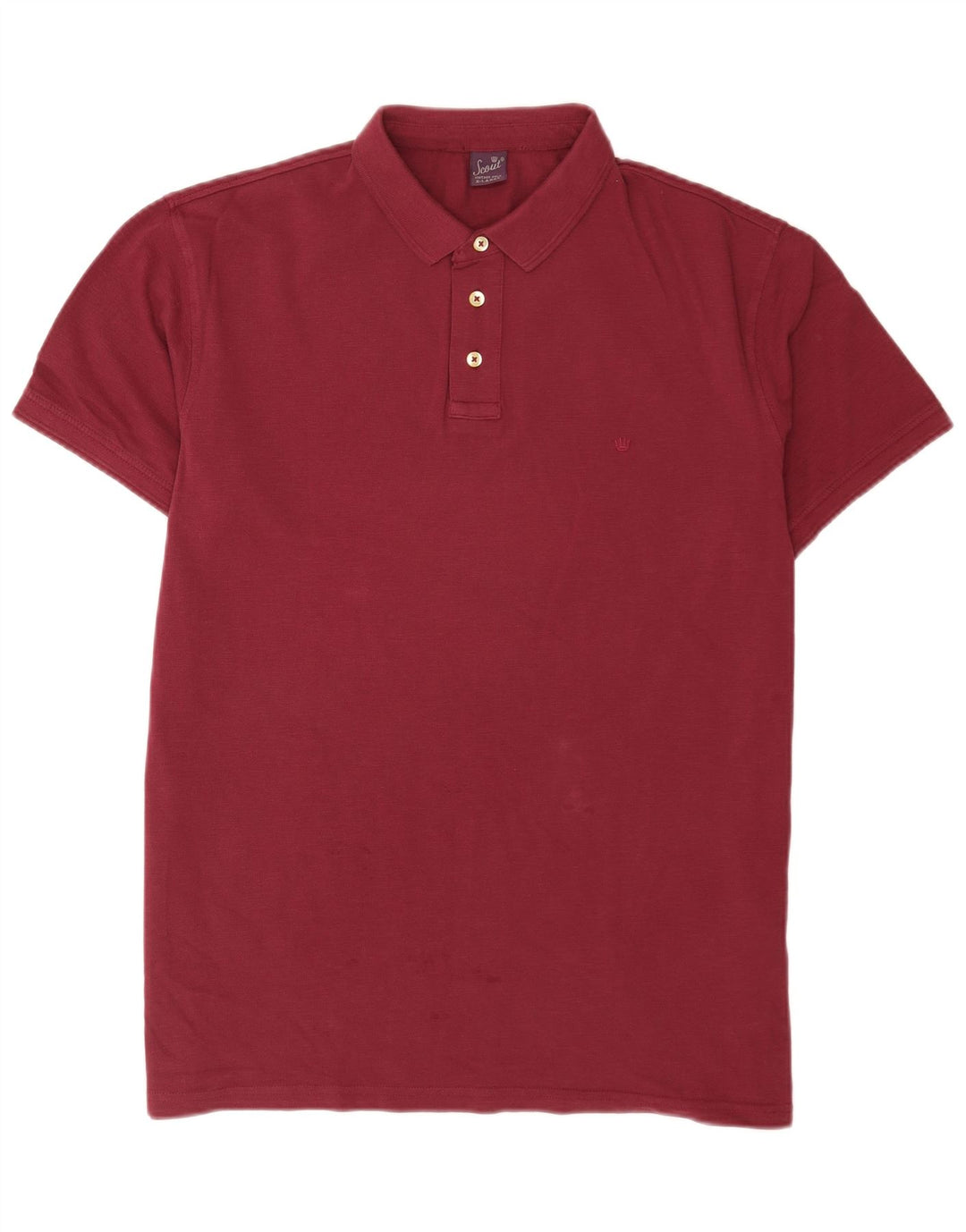 Scout Mens Polo Shirt XL Maroon Cotton