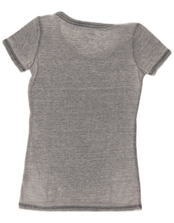 Hard Rock Cafe Girls Graphic T-Shirt Top 7-8 Years Medium Grey Cotton