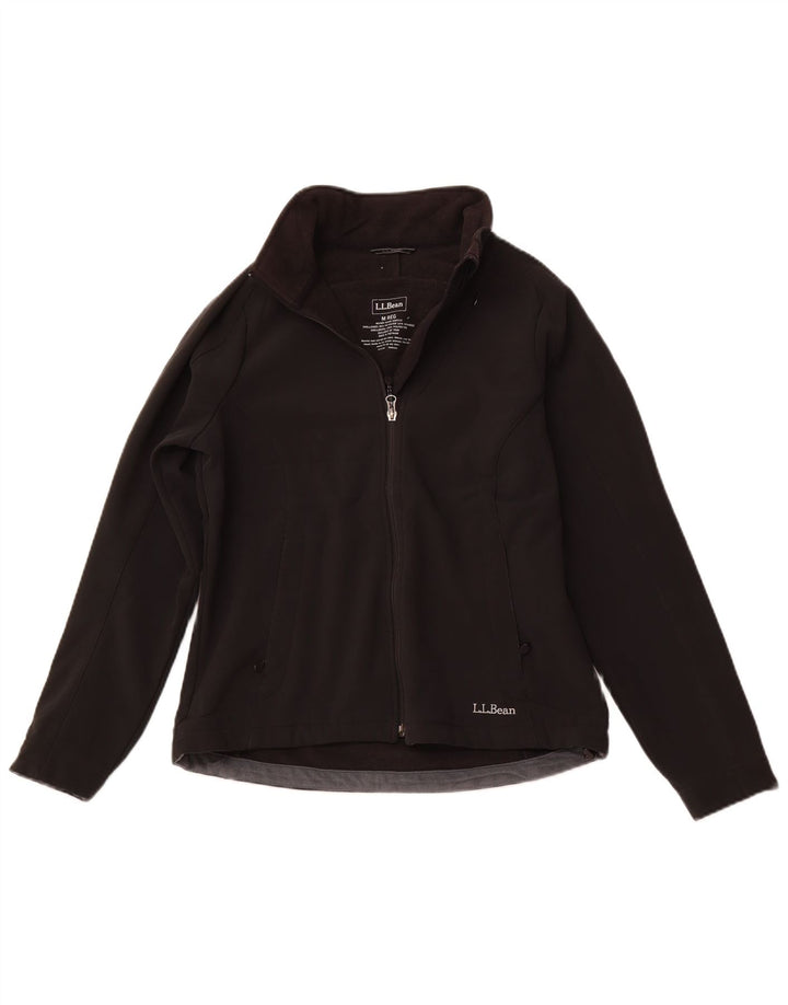 L.L.BEAN Womens Windbreaker Jacket UK 14 Medium Black Polyester