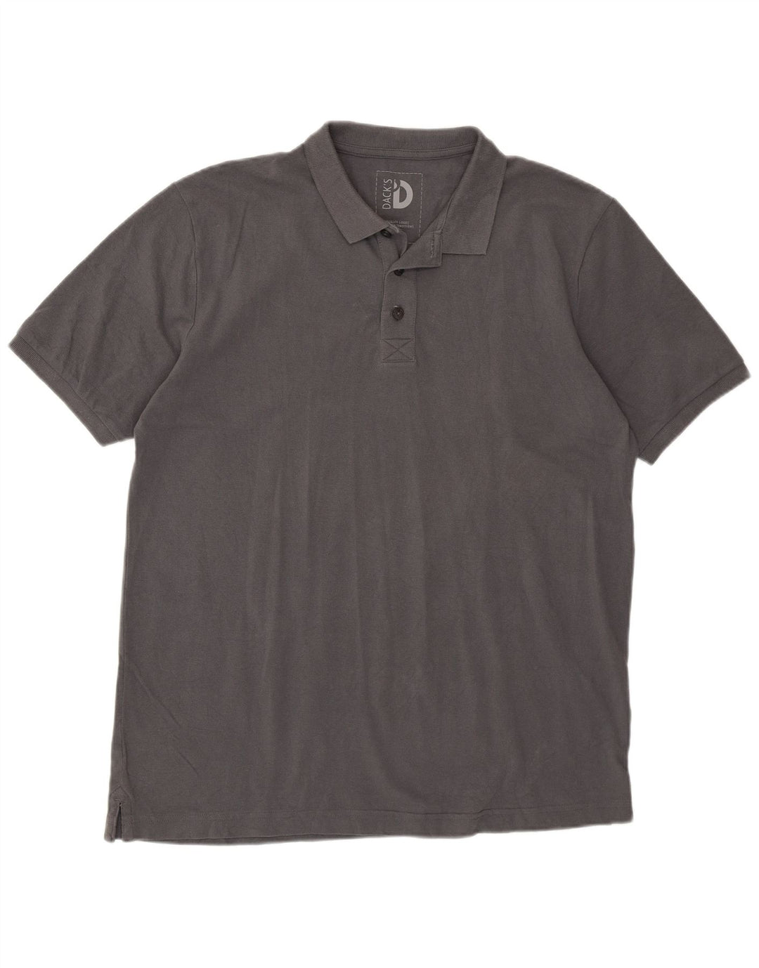 Dack's Herren-Poloshirt, große graue Baumwolle