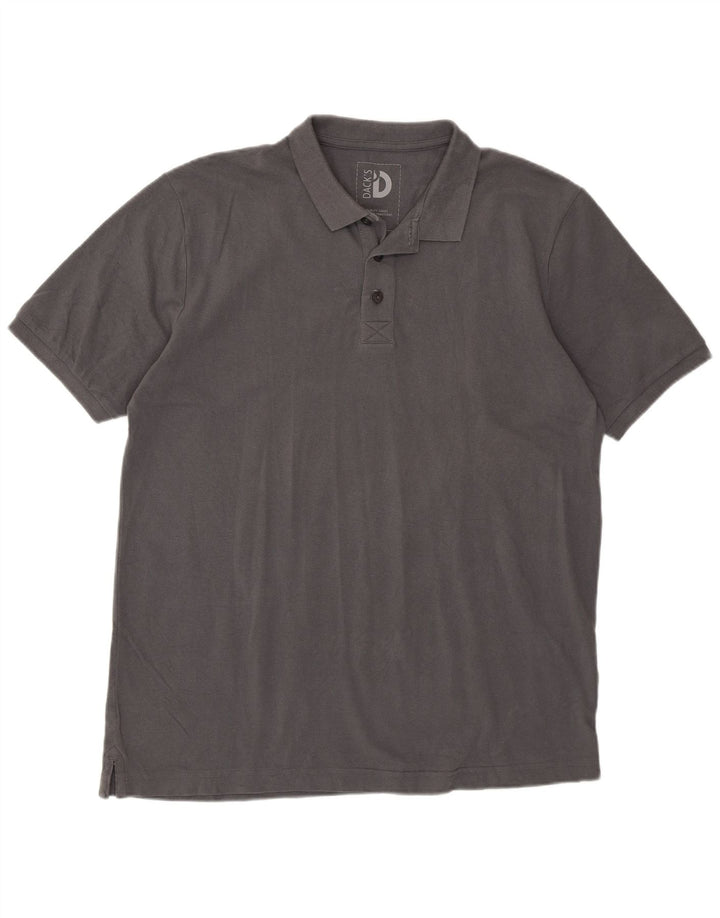 Dack's Herren-Poloshirt, große graue Baumwolle