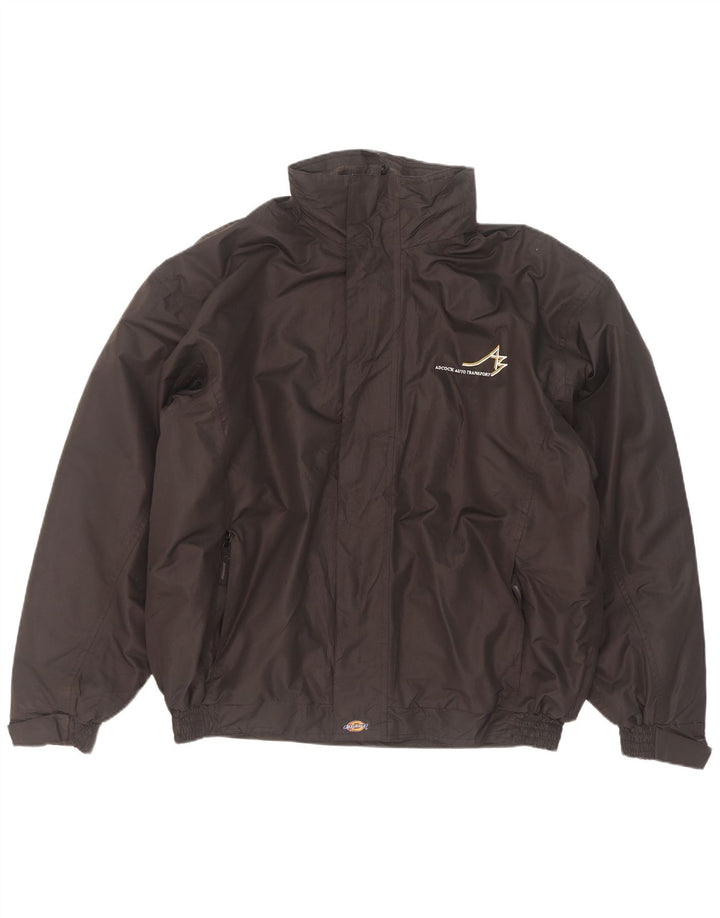 Dickies Mens Graphic Hooded Bomber Jacket UK 40 Large Black Nylon