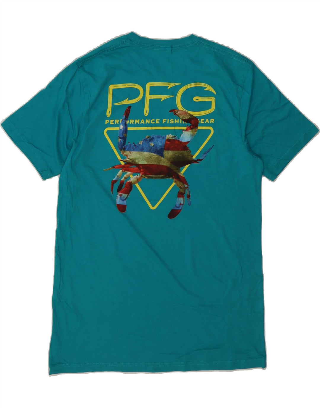 COLUMBIA Mens Graphic T-Shirt Top Medium Turquoise Cotton