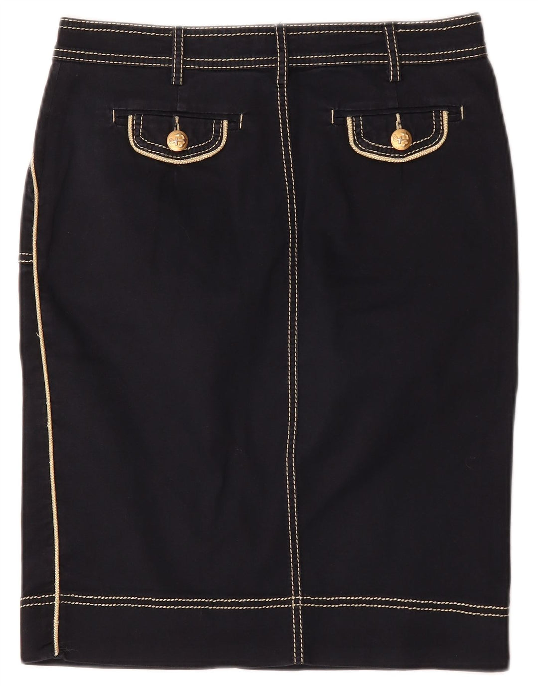 Clips Womens Denim Skirt W30 Medium  Navy Blue Cotton