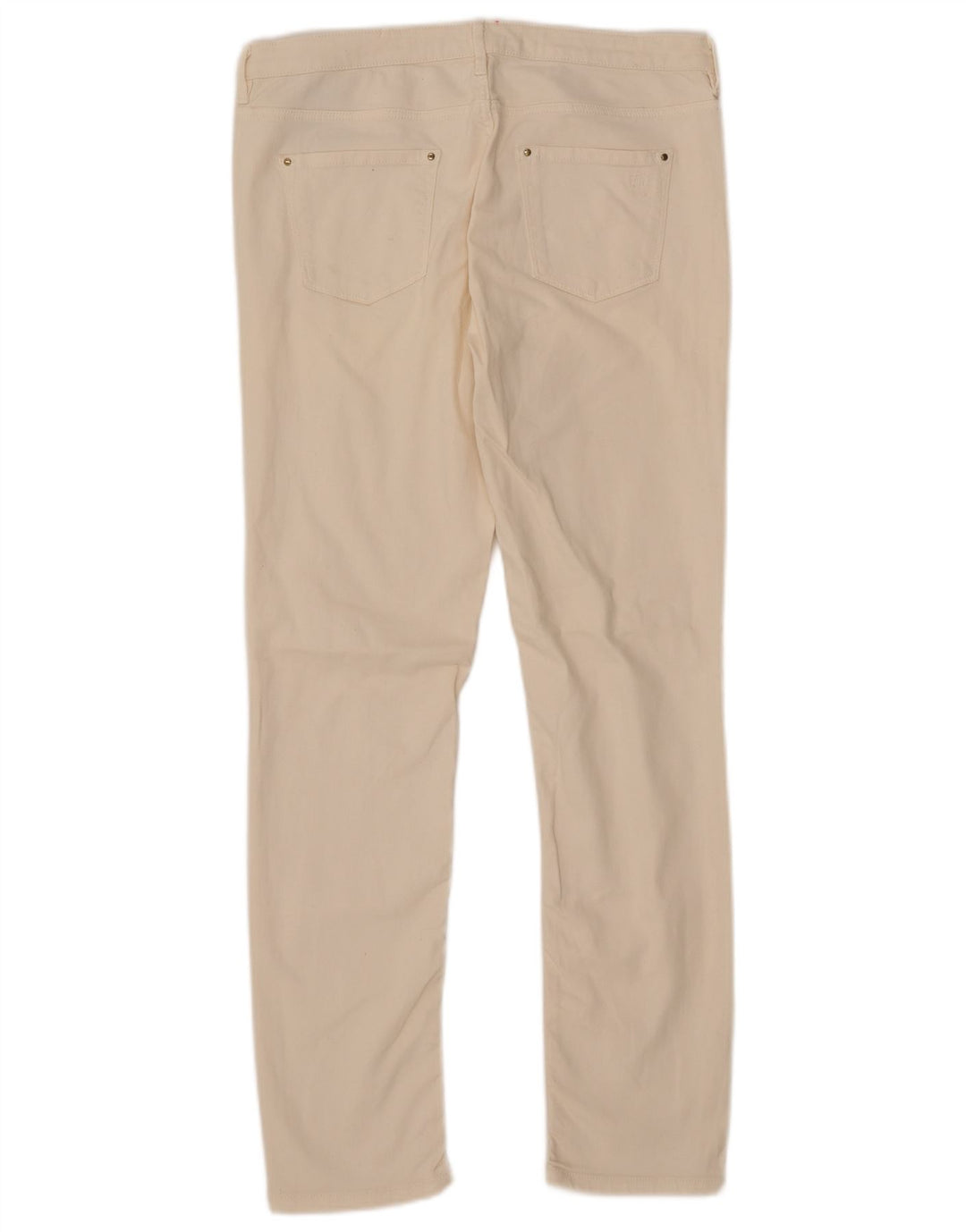 Massimo Dutti Womens Slim Jeans EU 42 Large W32 L30 Off White Cotton
