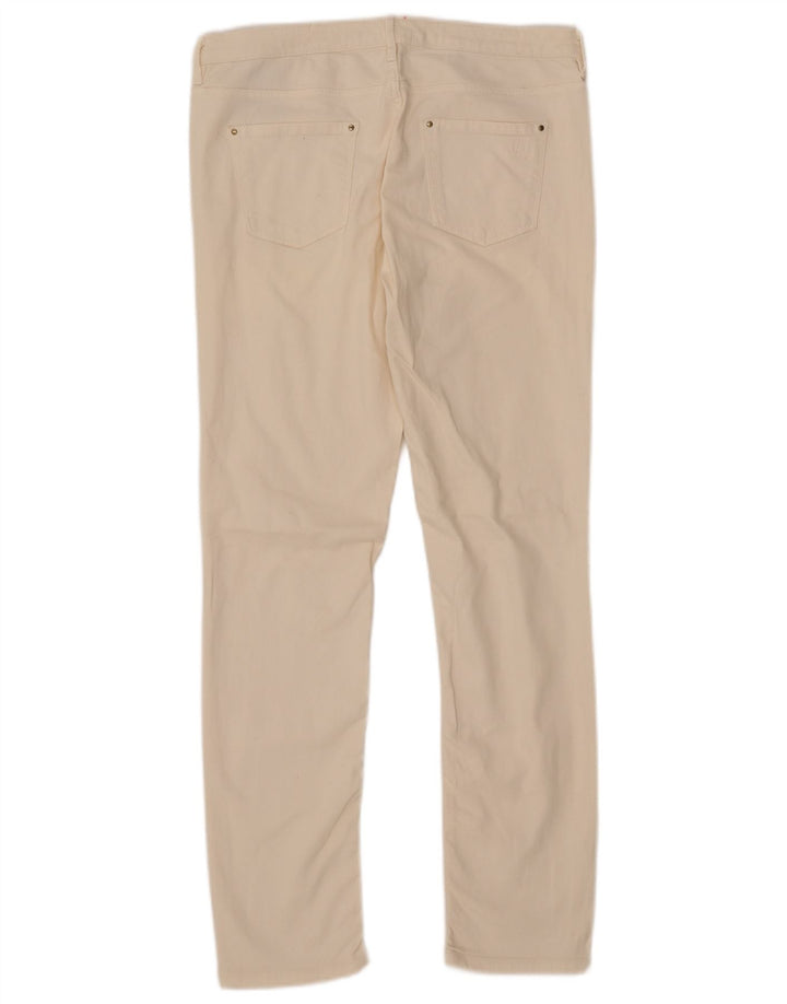 Massimo Dutti Womens Slim Jeans EU 42 Large W32 L30 Off White Cotton