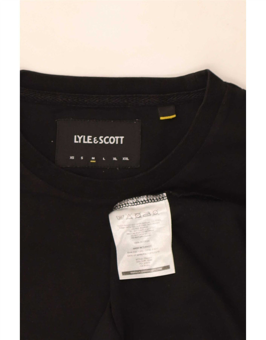 T-shirt da uomo Lyle & Scott Top in cotone nero medio