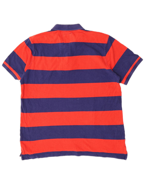 Crew Clothing Polo da uomo a maniche corte XL in cotone a righe rosse