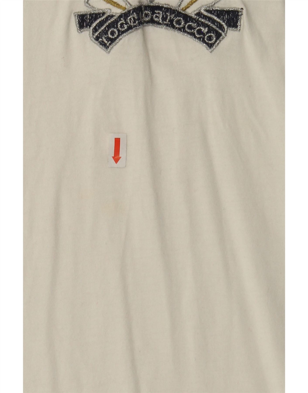 ROCCOBAROCCO Mens Graphic T-Shirt Top Small White Cotton Vintage Roccobarocco and Second-Hand Roccobarocco from Messina Hembry 