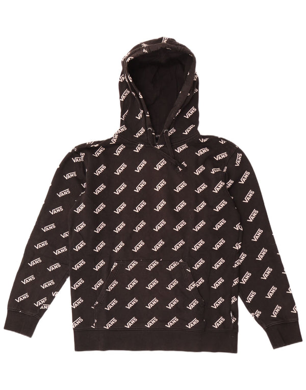 Vans Mens Graphic Hoodie Jumper Medium Black Cotton