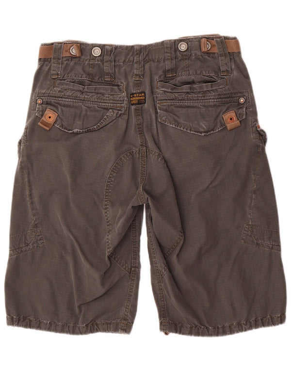 G-Star Mens Graphic Cargo Shorts W32 Medium Grey Cotton