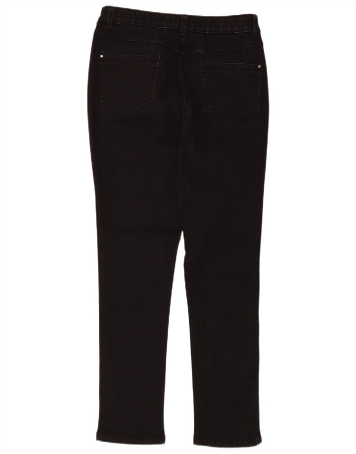 M&Co Womens Slim Jeans UK 12 Medium W30 L27 Black Cotton