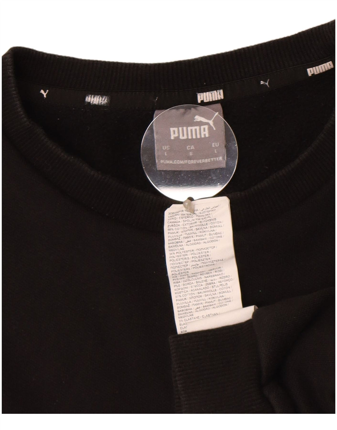Hanorac pentru bărbați Puma Jumper mare, negru, bumbac