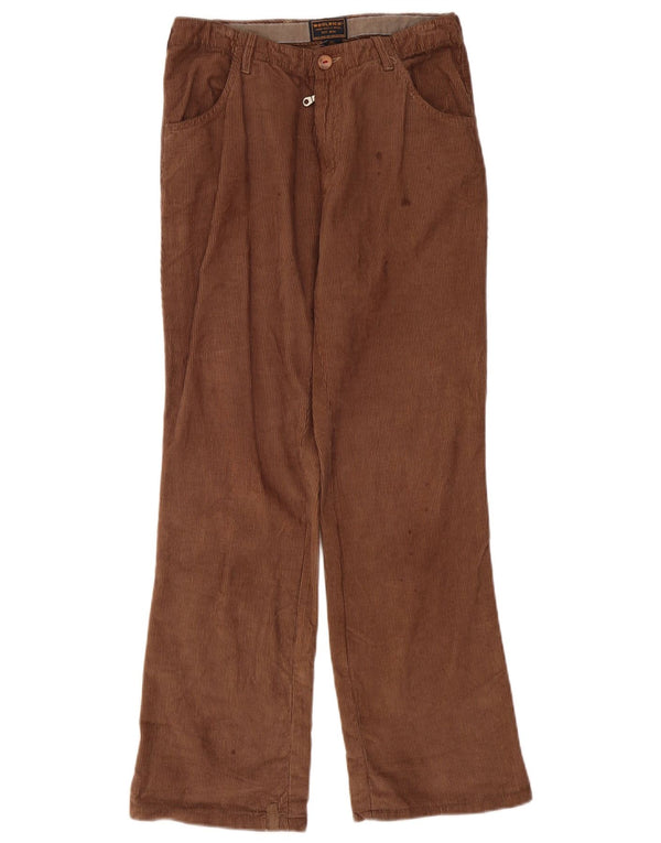 Pantaloni dritti da uomo in velluto a coste Woolrich W29 L29 cotone marrone