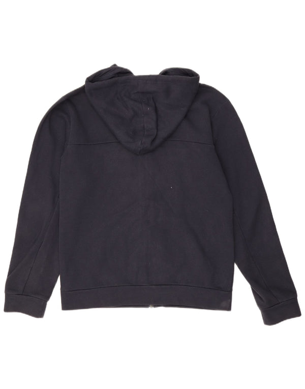 Adidas Mens Zip Hoodie Sweater Small Navy Blue Cotton