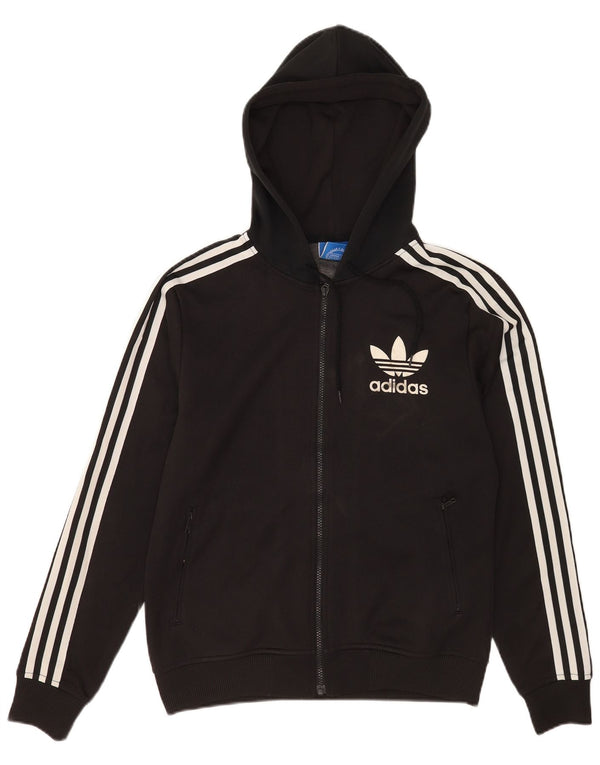 Adidas Hættetrøje med lynlås til mænd Lille sort polyester
