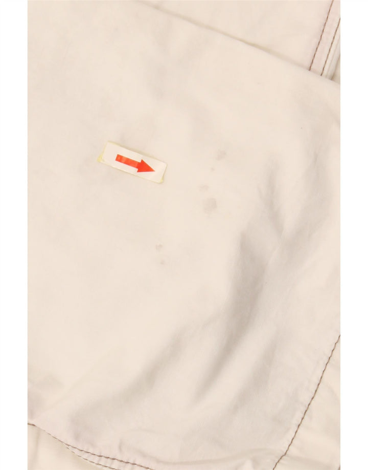 VINTAGE Mens Straight Regular Fit Trousers W34 L32 Off White