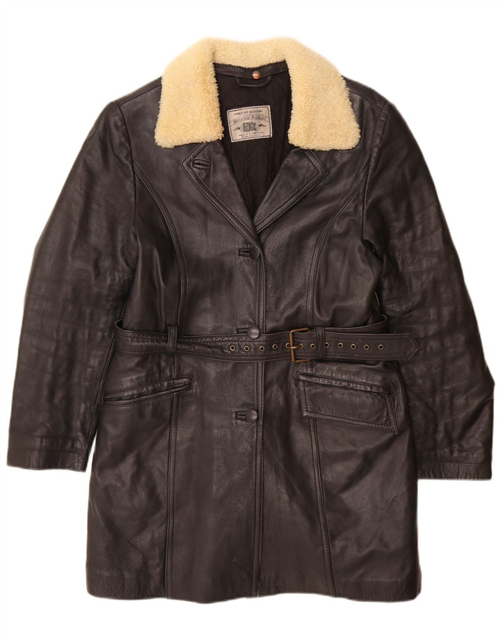 Vintage Womens Overcoat UK 10 Small Black