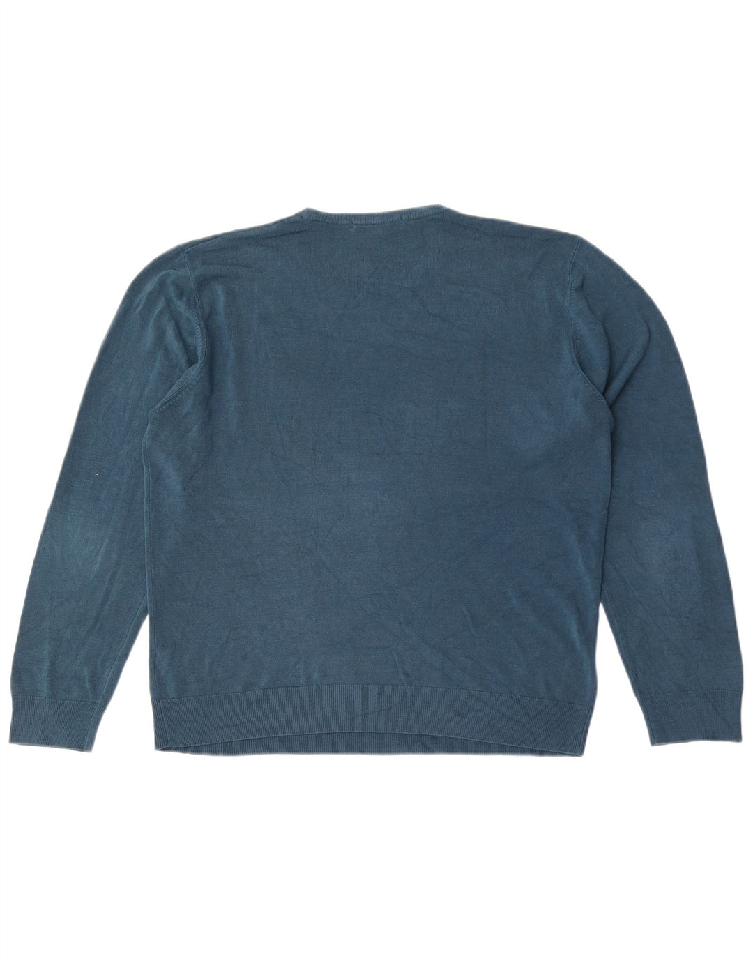 Marks & Spencer Herre sweater med rund hals, stor blå akryl