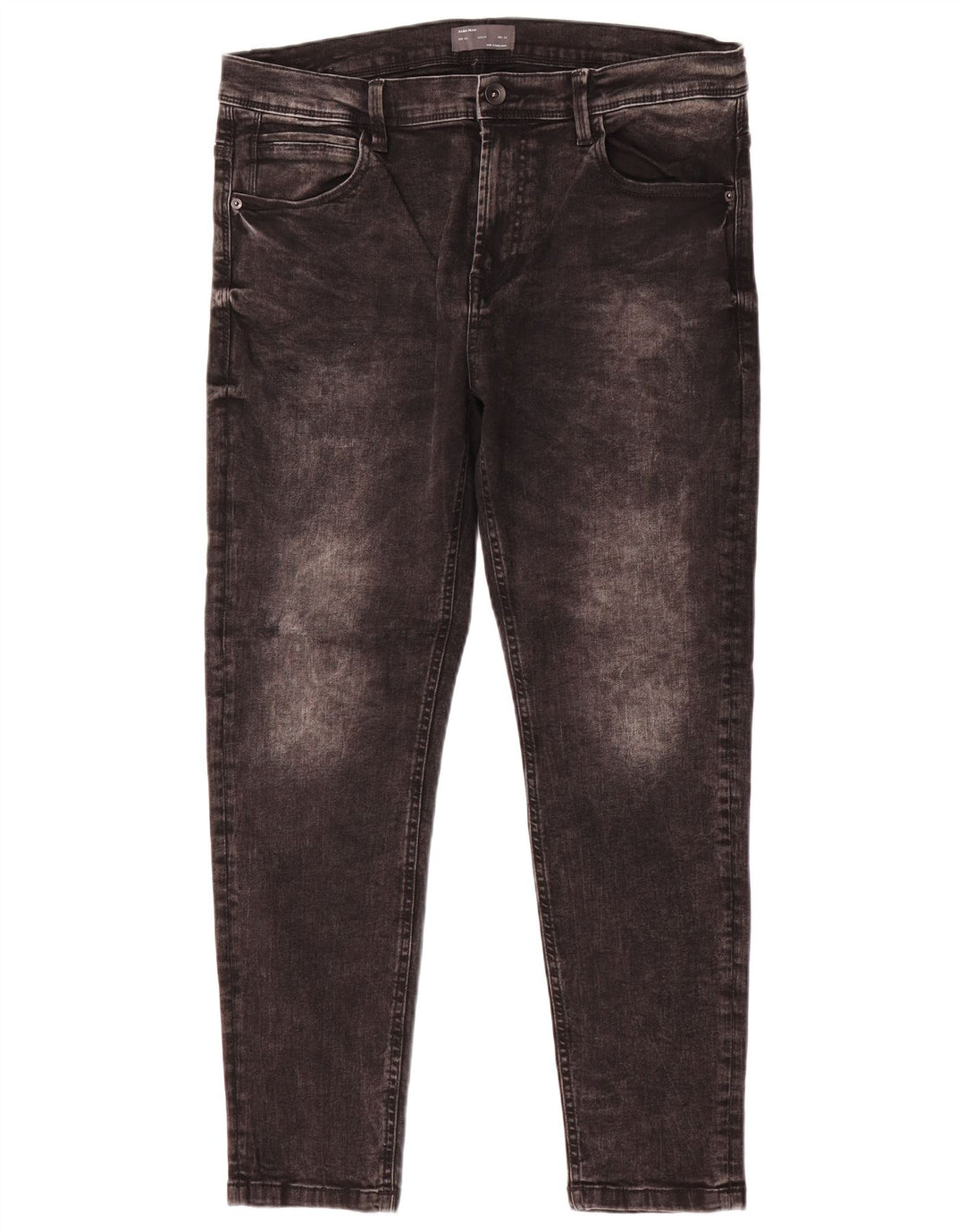 Zara Mens Slim Jeans EU 44 Large W34 L27 Grey Cotton