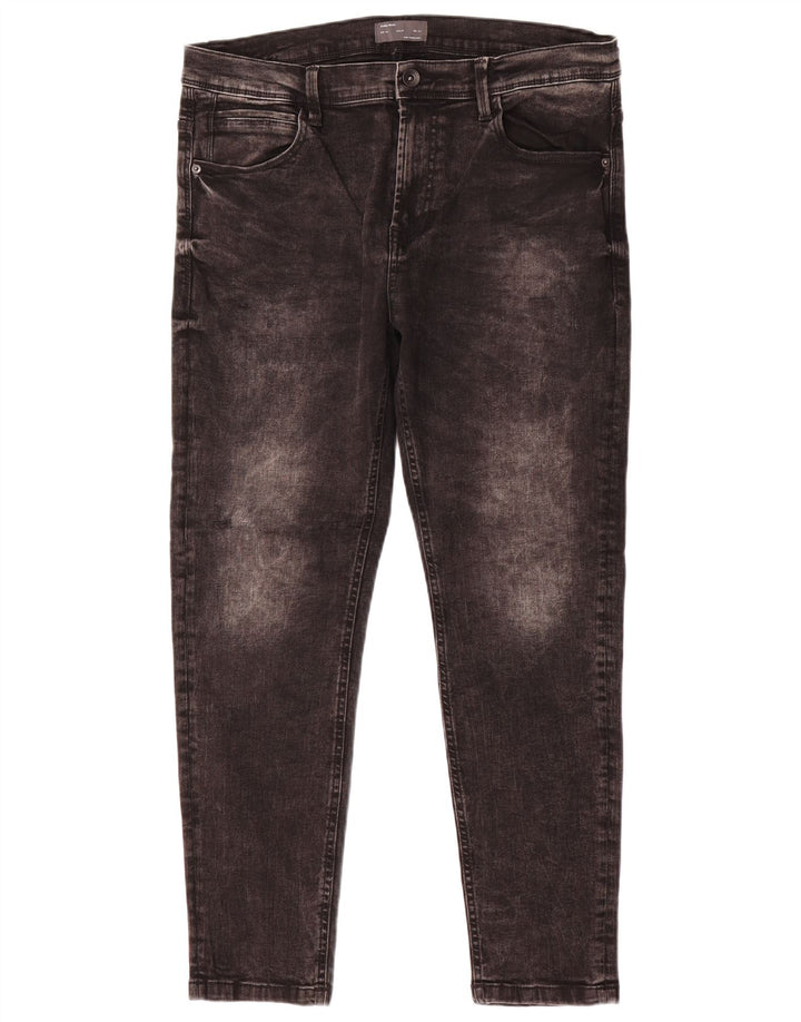 Zara Mens Slim Jeans EU 44 Large W34 L27 Grey Cotton
