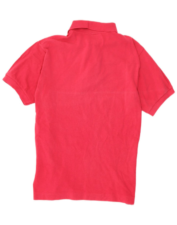 Camisa polo masculina Lacoste tamanho 3 pequeno algodão rosa