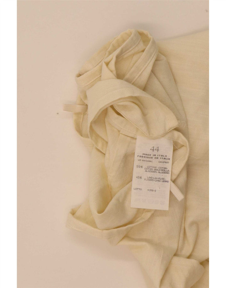 Benetton Minifalda Cruzada IT 44 Medium W28 Algodón Beige