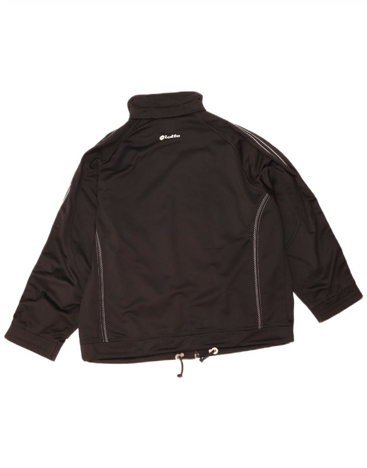 Lotto Mens Tracksuit Top Jacket Large Black Polyester